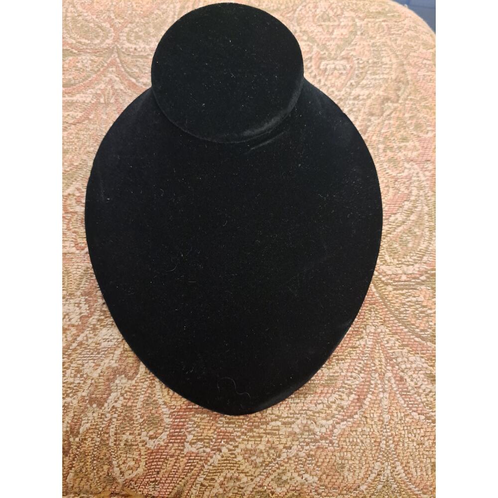 One Black Velvet Bust Display Upright Stand - Necklace